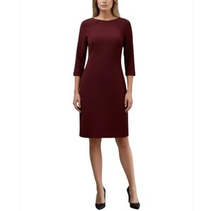 MM LaFleur Etsuko Sheath Dress Size 4 Claret Career Classic Day To Night New NWT